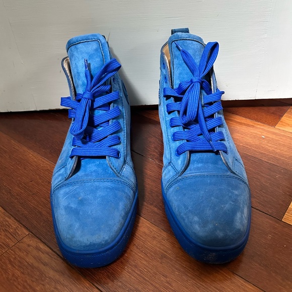Christian Louboutin Vibrant Blue Sneakers - Picture 1 of 5